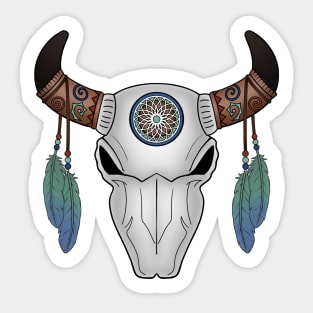 Bull skull dreamcatcher Sticker